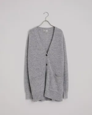 Kianna Light Alpaca Rib Knitwear in Grey Melange